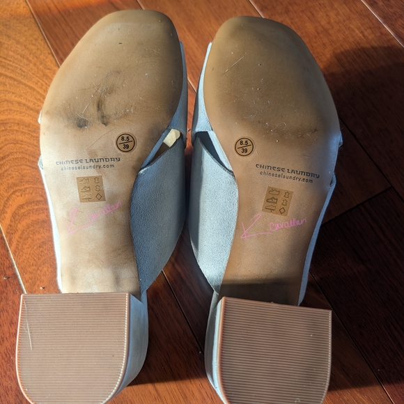 Chinese Laundry Kristin CAVALLARI Light Blue Crisscross Mules - Picture 6 of 10